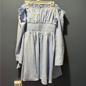 Light Blue Off-Shoulder Dress